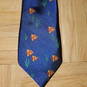 Vineyard Vines Fish Navy Neck Tie NWT